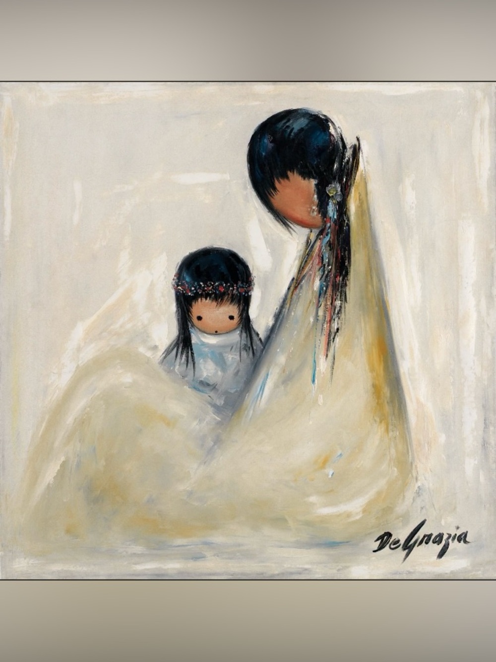 Ted DeGrazia •Navajo Mother• Ceramic Gloss Finish Frame